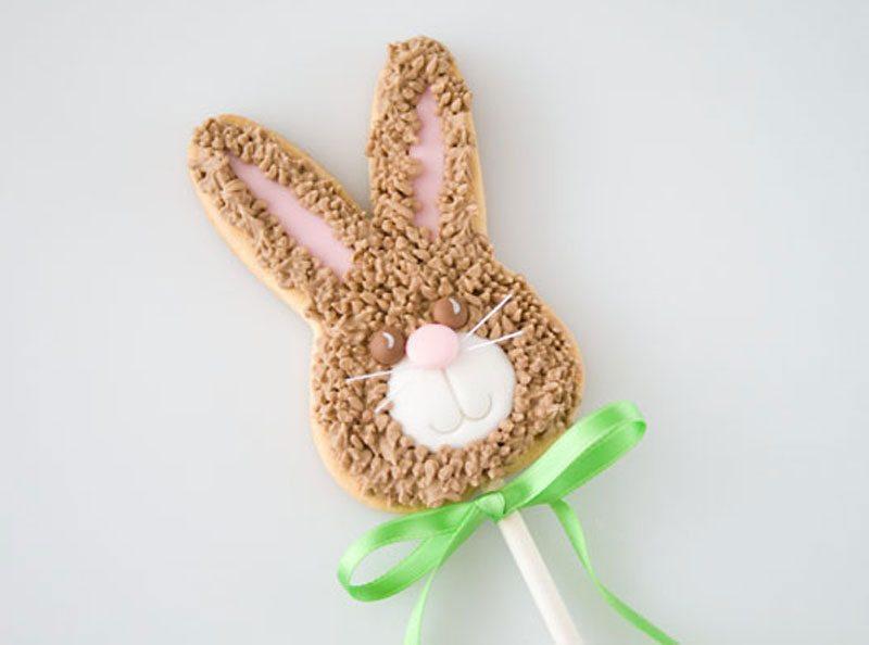 Treats on a Stick   Bunny Cookie Lollies