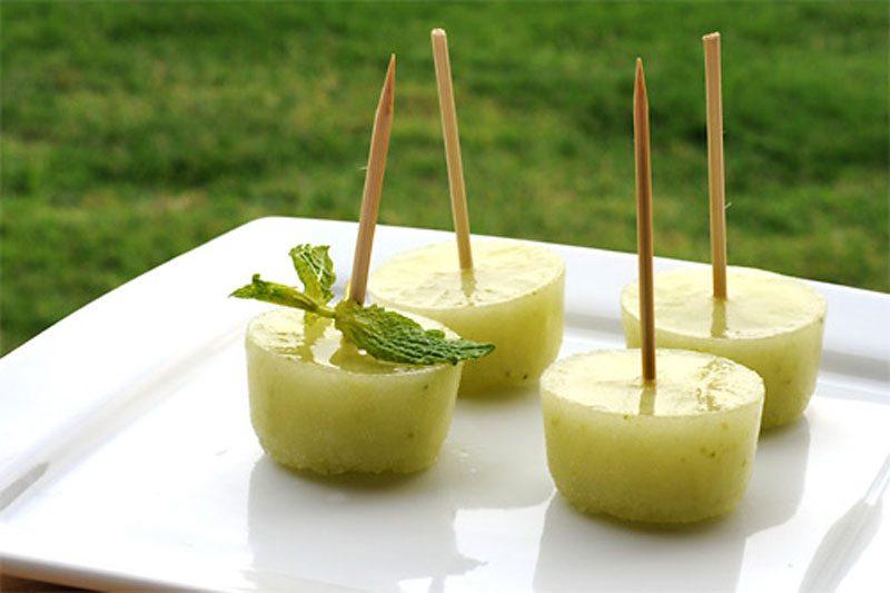 Cucumber Lime Pops With Gin