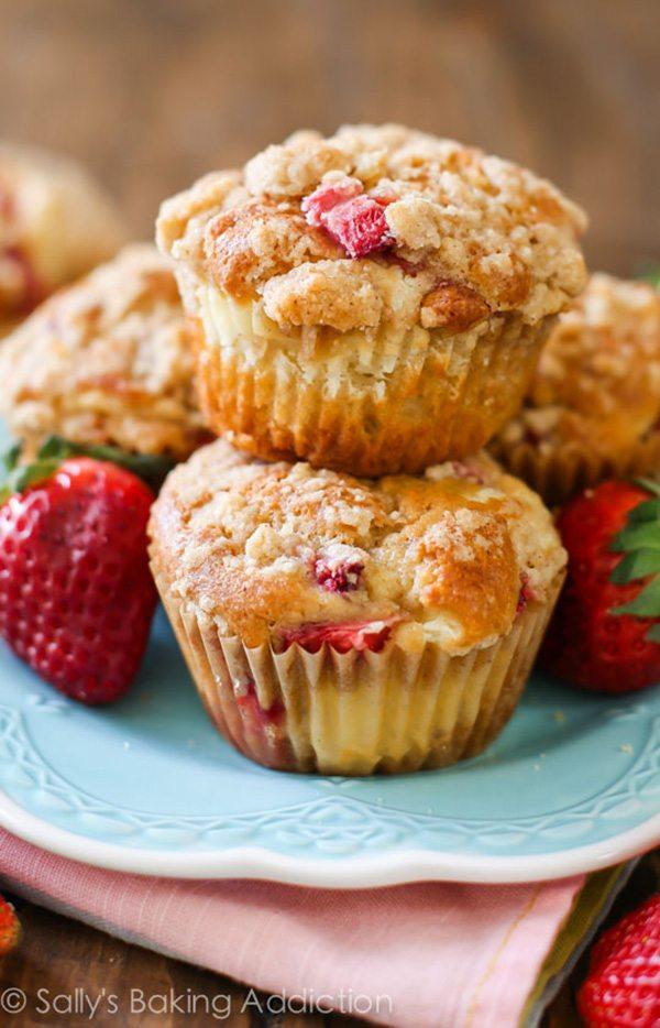 Strawberry Cheesecake Muffins   Sally's Baking Addiction