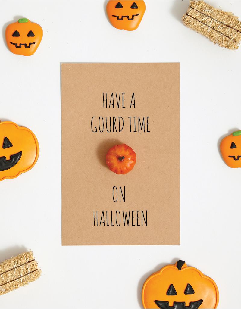 DIY: Hilarious Pumpkin Halloween Card