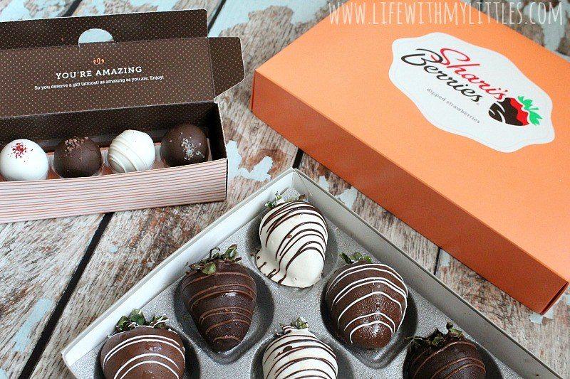 dipped chocolate strawberries and truffles