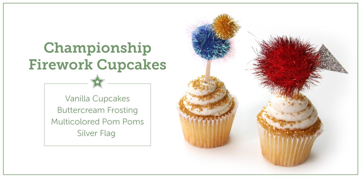 Championship Firework Cupcakes
