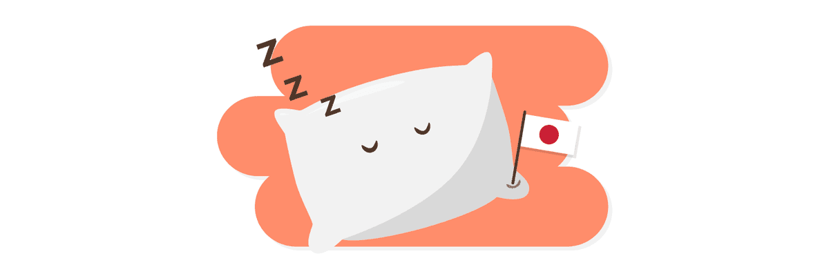 Pillow with a Japan flag
