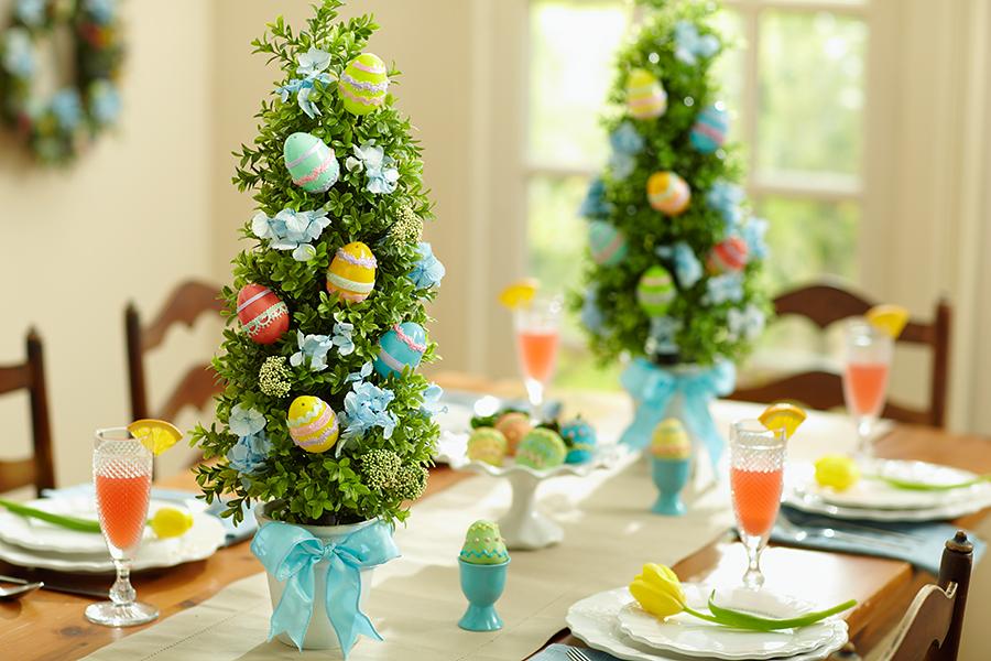 easter egg topiary tabletop