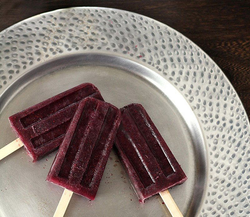 Blueberry Basil Martini Pops