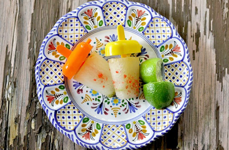 margarita cocktail ice pops