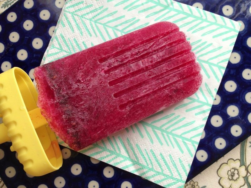 Raspberry Mojito Pops