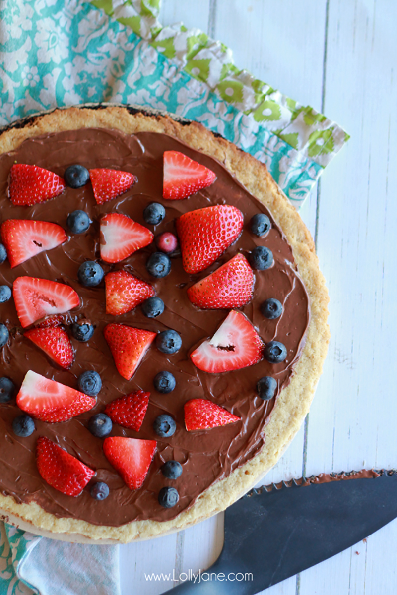 Grillled Fruit Berry Pizza