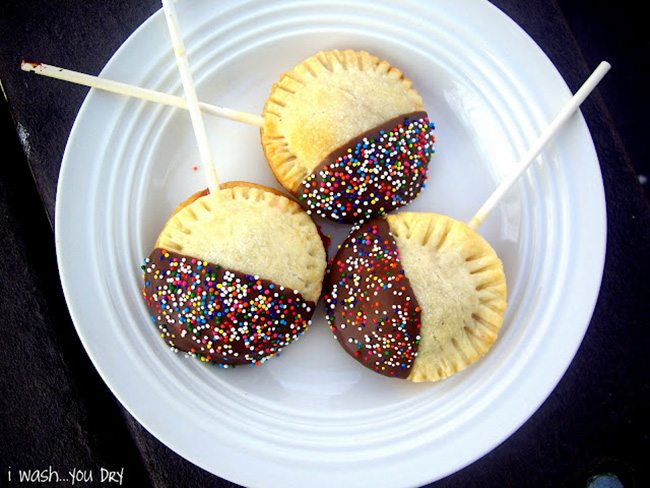 Chocolate Covered Cherry Pie Pops