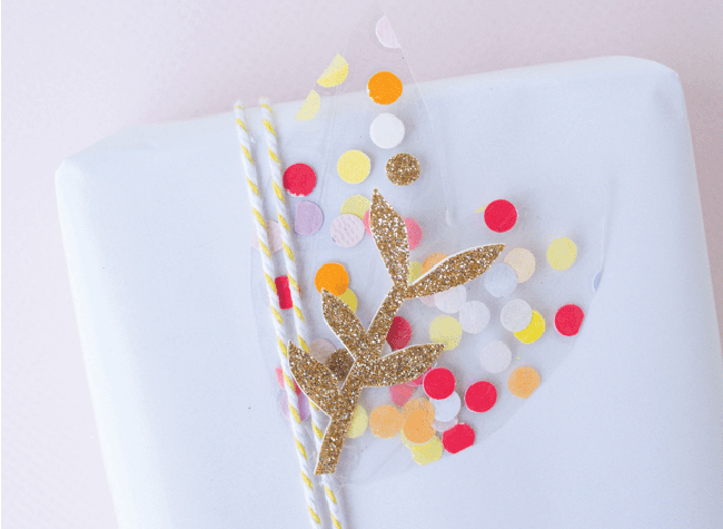 https://www.berries.com/blog/wp content/uploads///confetti gift wrap idea from Craft Hunter blog