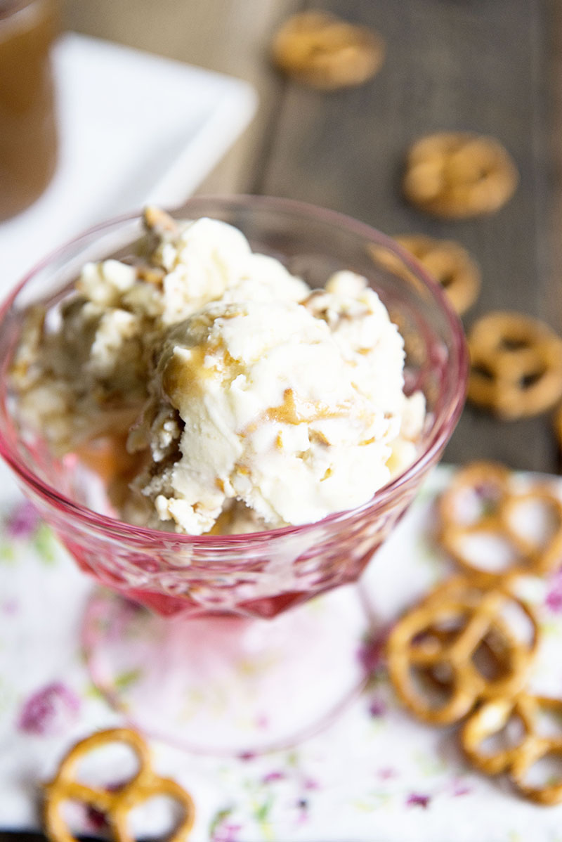 Salted Caramel Ribbon Crunch Ice Cream