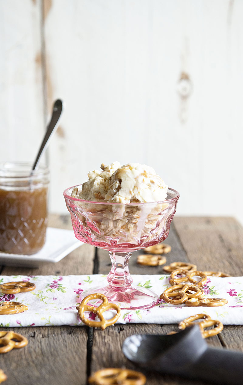 Salted Caramel Ribbon Crunch Ice Cream