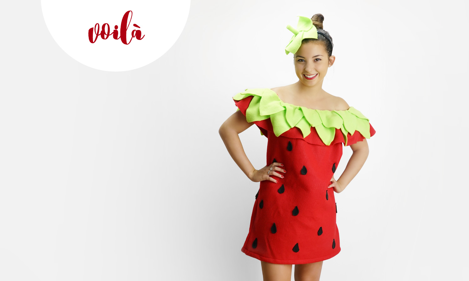 DIY Strawberry Costumes for the Whole Family