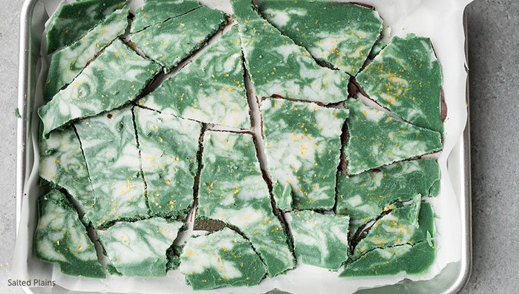 sb green desserts mint choc bark tessa