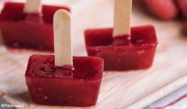 bite sized raspberry popsicle