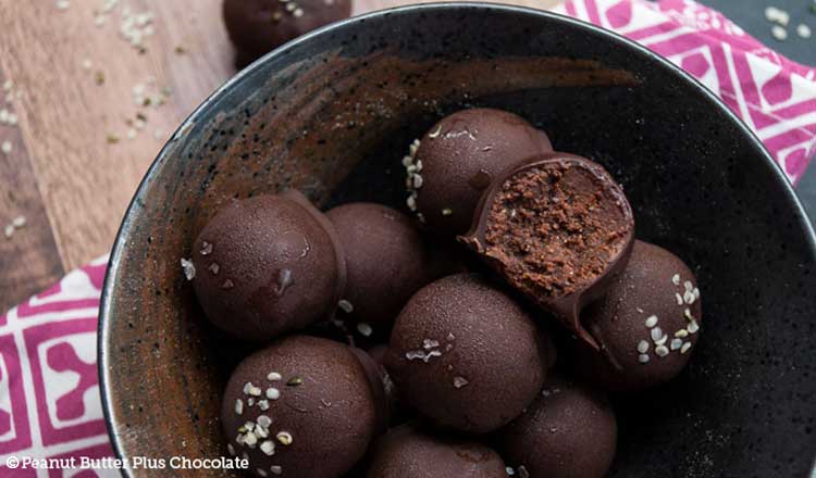 chocolate almond butter truffles