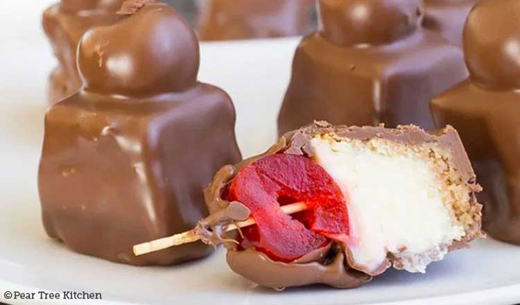 cherry cheesecake bites